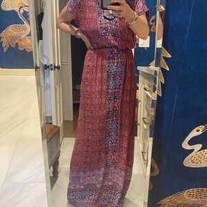 Lucky Brand X-Small  Boho Maxi Dress with pockets (lined!)